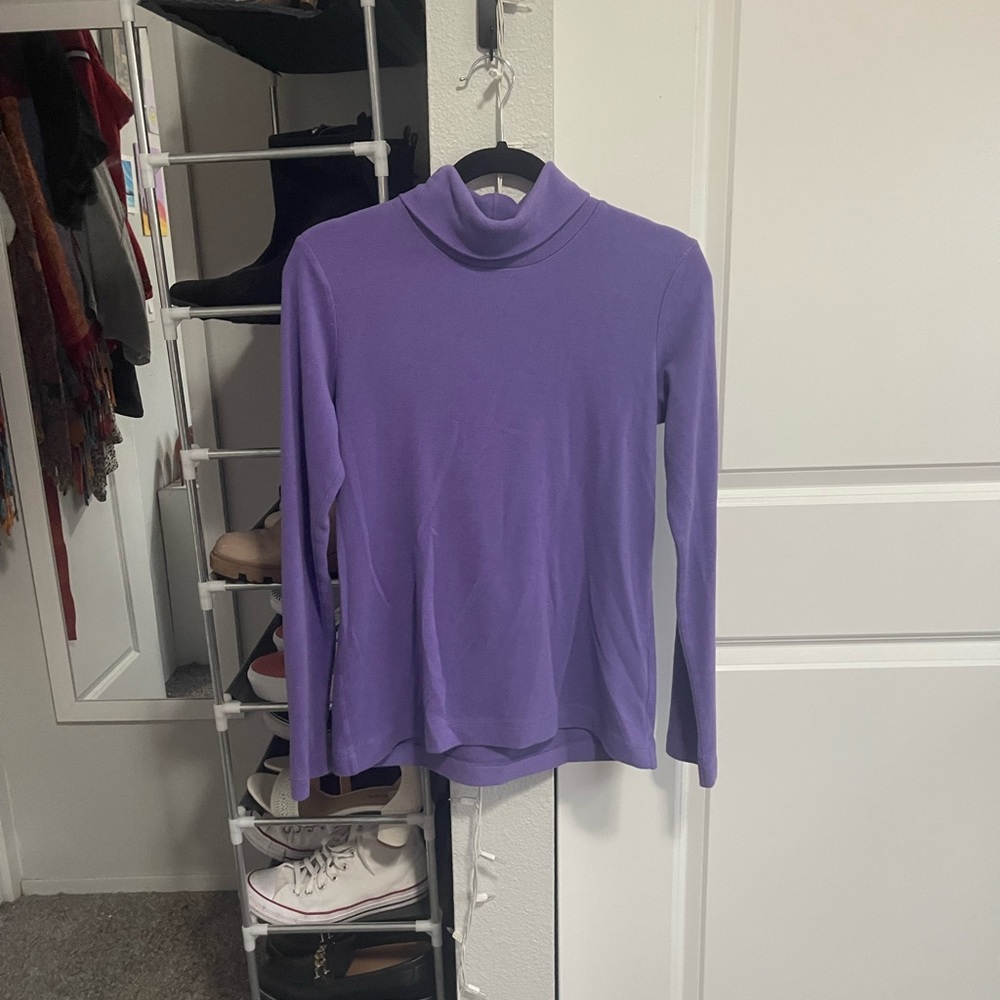 Uniqlo Purple Fleece Long Sleeve Top